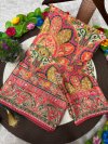 D No 211 By St Heavy Chinon Printed Handworked Saree